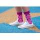 4lck pink socks with Mouth and tongue, funny colourful socks