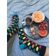 Funny socks with Colourful dots for suit and jeans