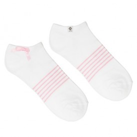 Ankle socks with pink bow