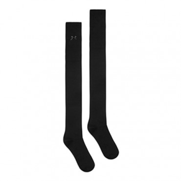 Bamboo black overknee socks with bow 4lck.com