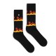 4lck Black socks with fire flames, for girl