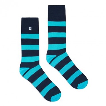 4lck colourful socks with blue and turquoise stripes, striped socks for men