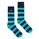 4lck colourful socks with blue and turquoise stripes, striped socks for men