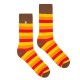 4lck colorful socks with orange, yellow and red stripes