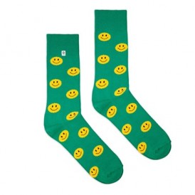 Smile Emoji green socks