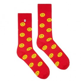 Smile Emoji red socks