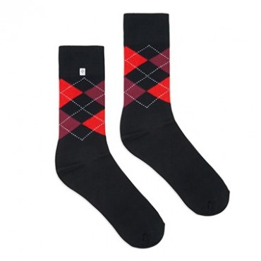 4lck black socks with red Diamonds, socks for men, colourful socks for suit