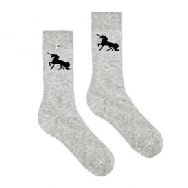 Grey Unicorn Socks