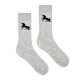4lck grey socks with black Unicorn, unisex socks