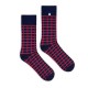 4lck fashion Socks with red checker on blue background, for Men