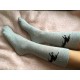 4lck grey socks with black Unicorn, unisex socks