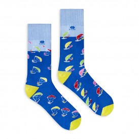 4lck Blue Socks Kite Surfing Wind surfing for Men, colourful