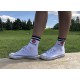 4LCK white Socks with inscription Stop Plastic with view on Half Dome in Yosemite Valley