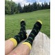 4lck Black yellow socks with green Cannabis leaves