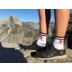 4LCK white Socks with inscription Stop Plastic with view on Half Dome in Yosemite Valley