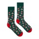 4lck Christmas green socks - gingerbread, star and christmas tree decoration