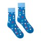 4lck Sea blue socks with whale, seal, pinguin and lifebuoy 