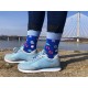 4lck Sea blue socks with whale, seal, pinguin and lifebuoy 