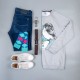 4lck Blue socks with pink and mint diamonds, fashion outfit, elegant look