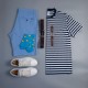 4lck Turquoise socks with yellow Ducks fashion outlook outfit set