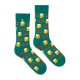 4lck green funny socks with Beer and pretzel