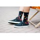 4lck black funny socks with Party motif, colorful drink, glass
