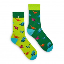 4lck green Socks with dinosaurs