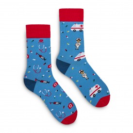 4lck colorful socks with medical pattern