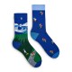 4lck colorful Socks with bicycles and mountain view