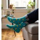 4lck Turquoise socks with yellow Ducks in a pool
