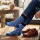 4lck colorful socks with blue flowers
