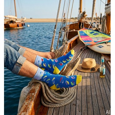 4lck Niebieskie Skarpetki Kite Surfing Wind surfing damskie, kolorowe w latawce dla kobiet