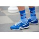 4lck light blue Socks with blue diamonds, fashion socks for men